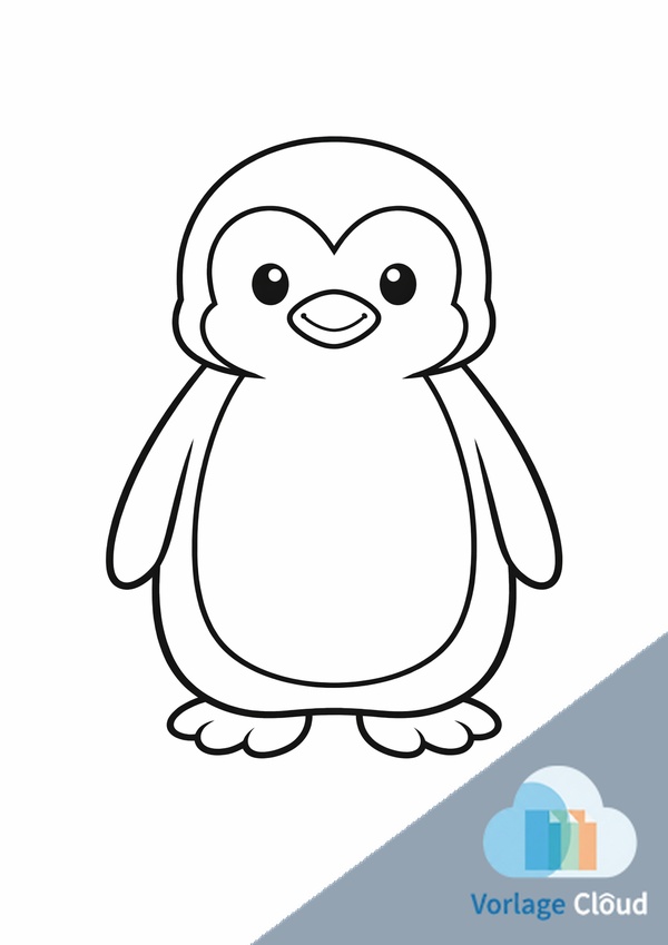 pinguin zum ausmalen