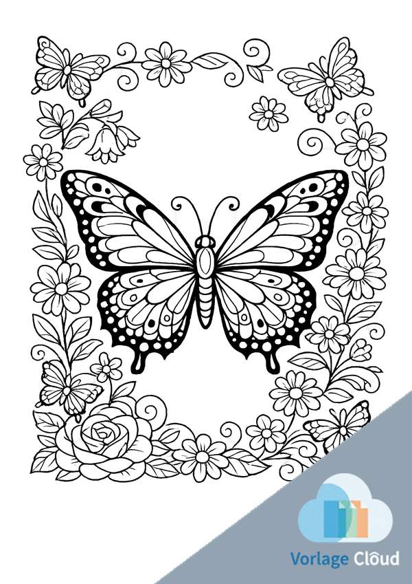 schmetterling ausmailbilder zum ausdrucken