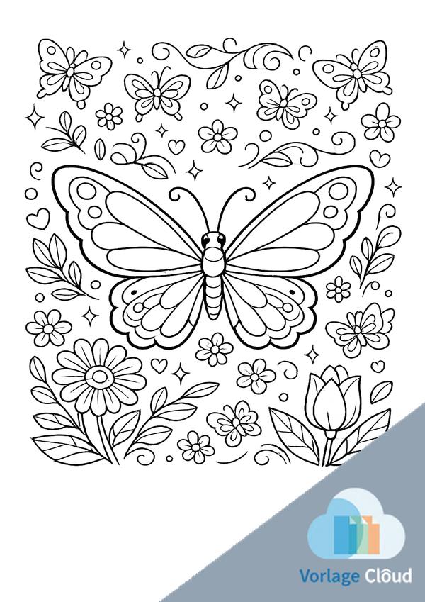 schmetterling ausmal