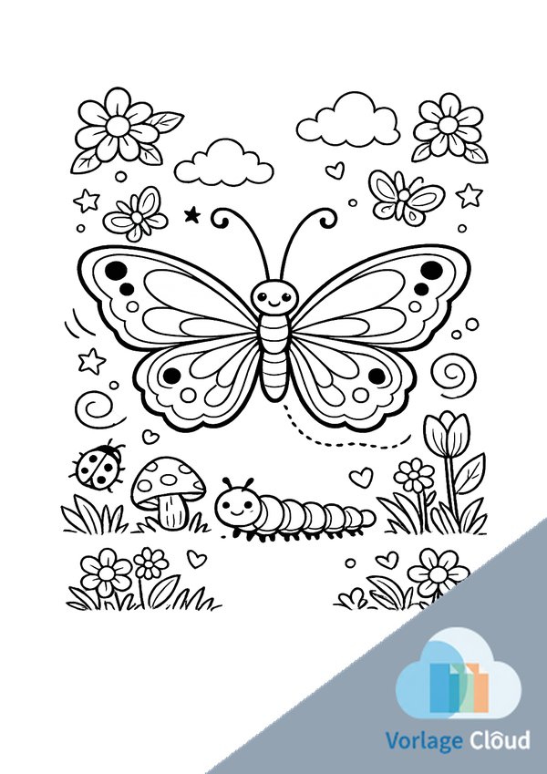 schmetterling ausmalbild kostenlos