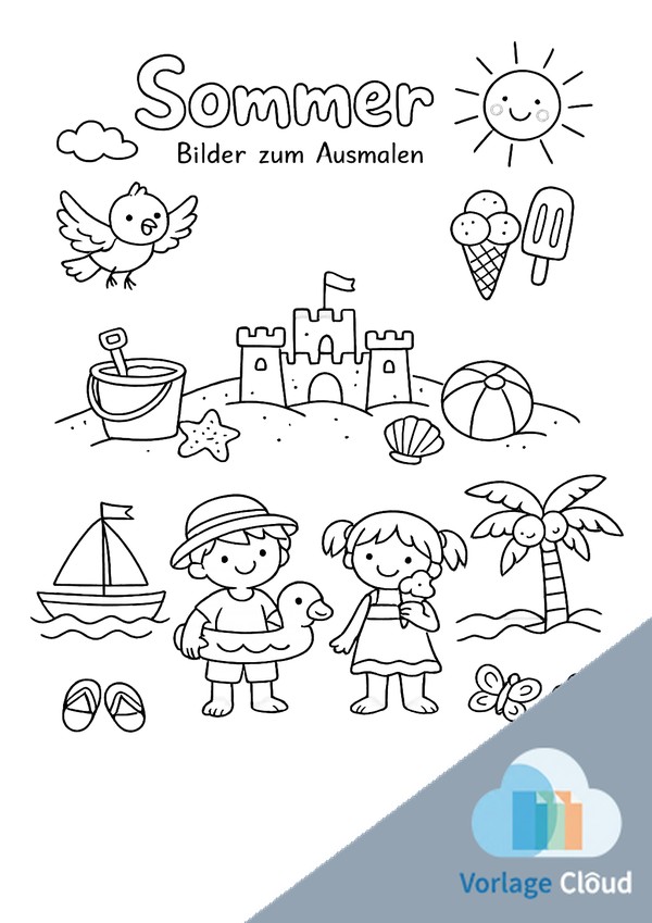 sommer ausmalbilder zum ausdrucken