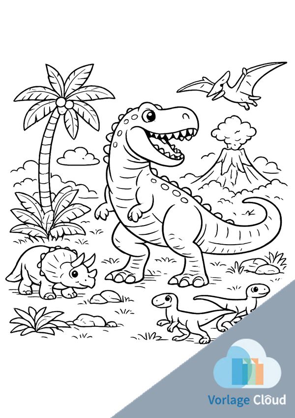 t rex ausmalbild