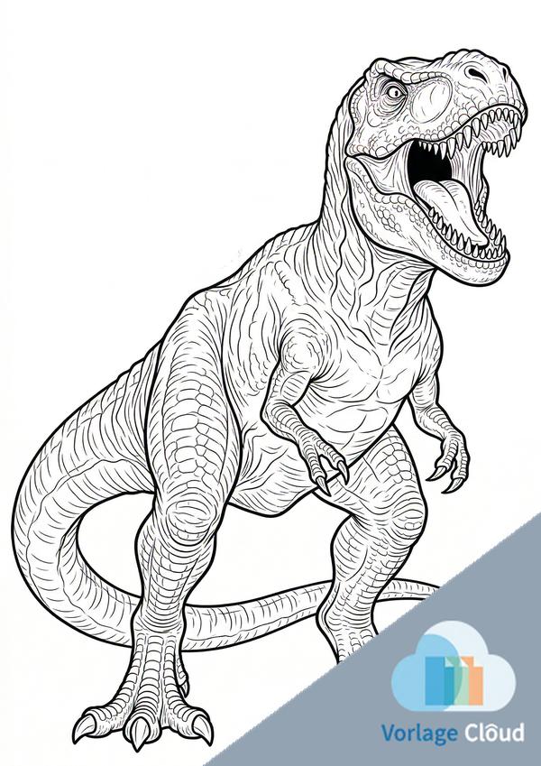 t rex ausmalbild zum ausmalen