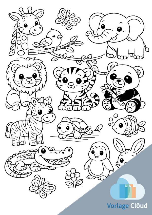tierbilder zum ausmalen
