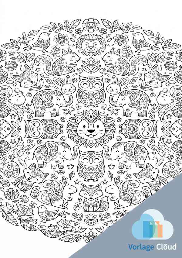 tiermandalas zum ausmalen