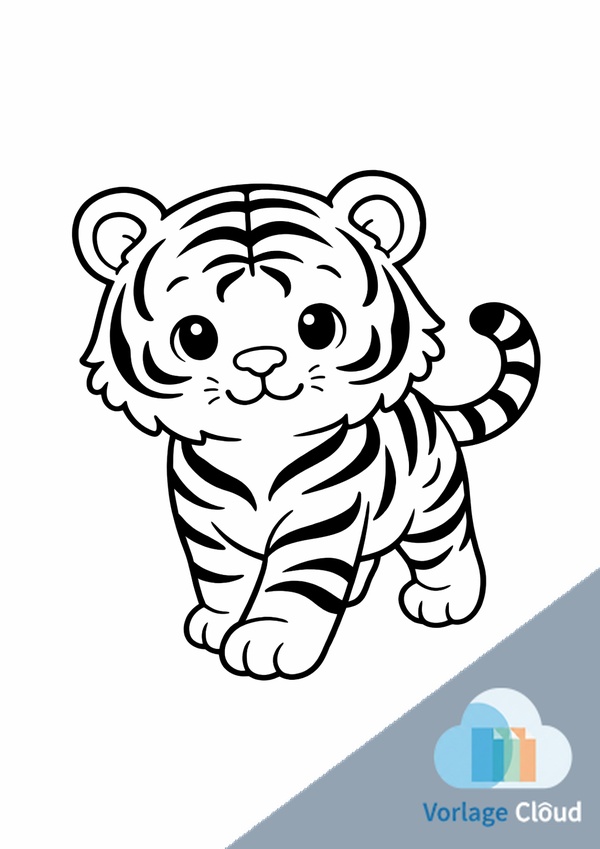 tiger bild zum ausmalen