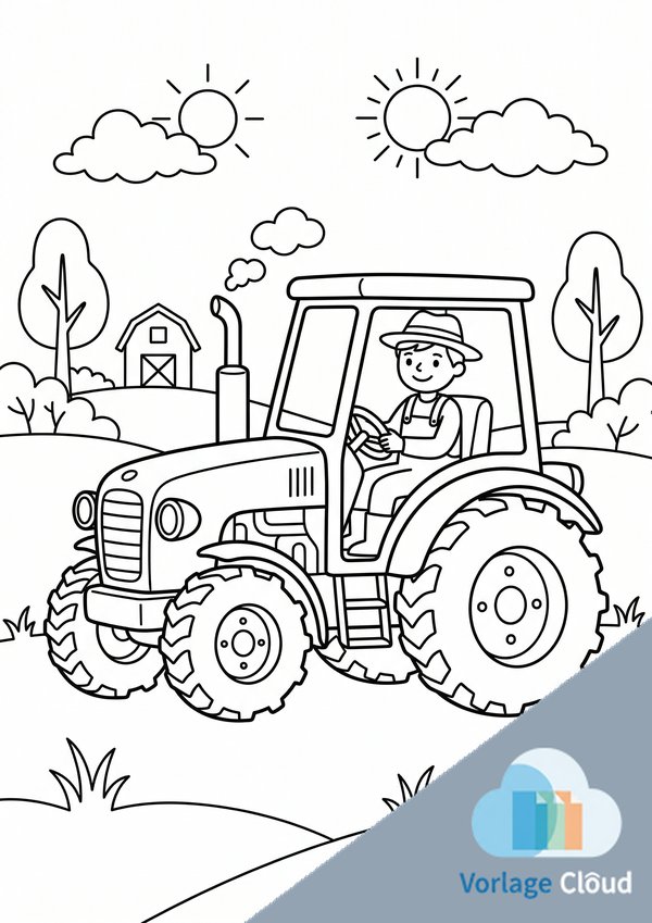 traktor ausmalbild