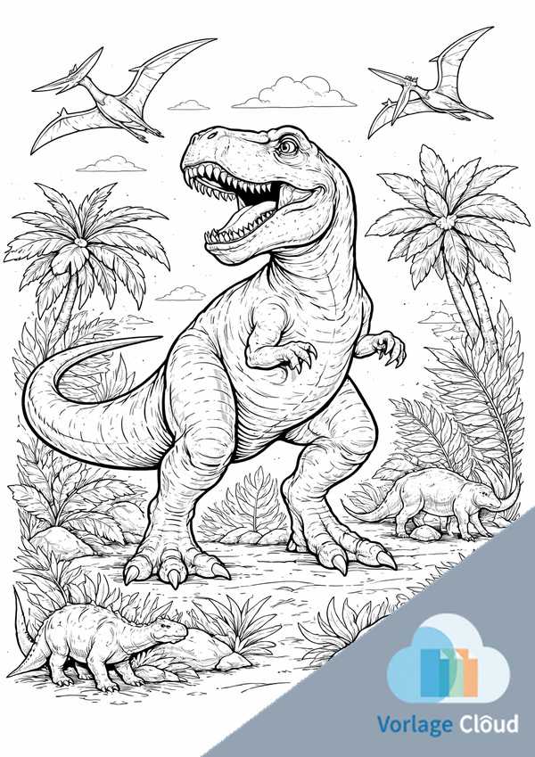 tyrannosaurus ausmalbilder