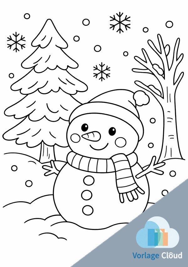 winter ausmalbild