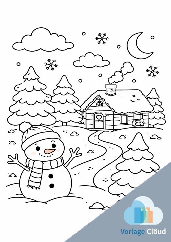 winter ausmalbilder kostenlos