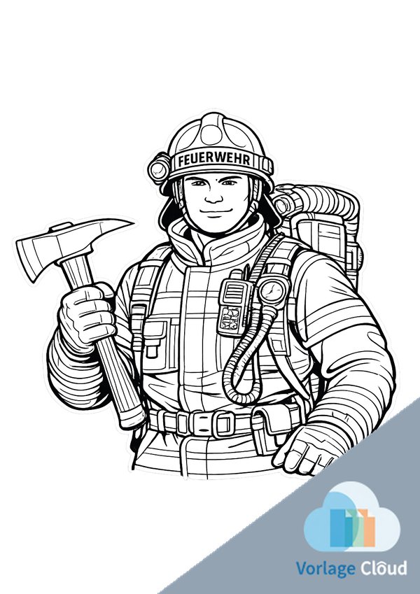 ausmalbild feuerwehr kostenlos
