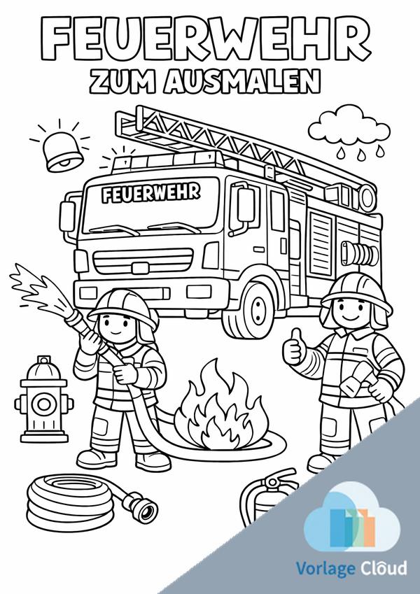 ausmalbild feuerwehr