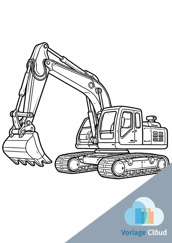 ausmalbilder bagger kostenlos