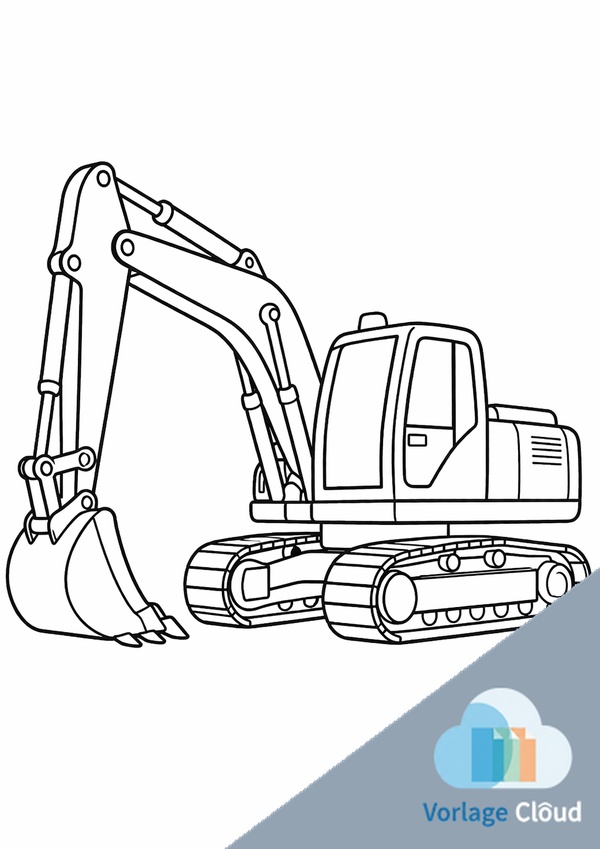 bagger bild zum ausdrucken