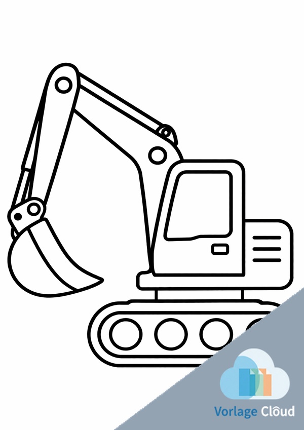 bagger vorlage einfach
