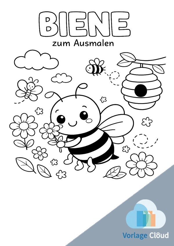 bienchen zum ausmalen