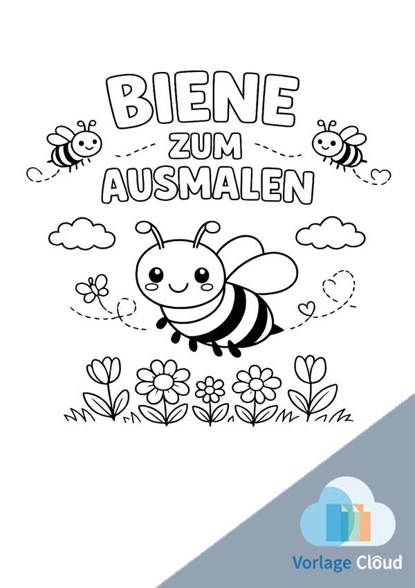 biene ausmalbild zum ausdrucken
