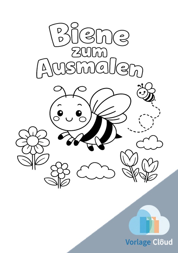 biene malen vorlage