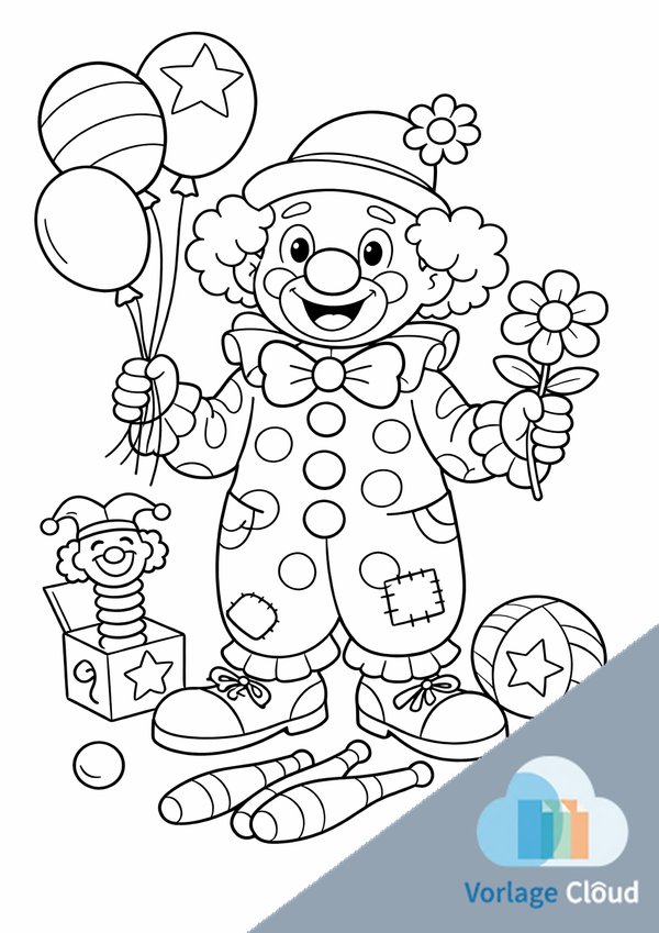 bild clown mit luftballons kostenlos