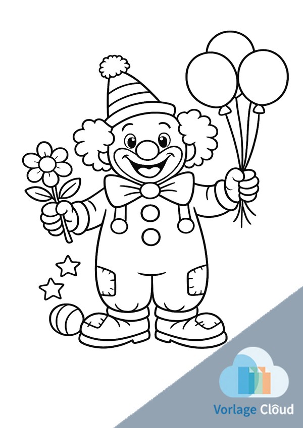 clown ausmalbilder zum ausdrucken