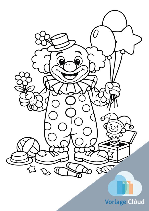 clown vorlagen zum basteln
