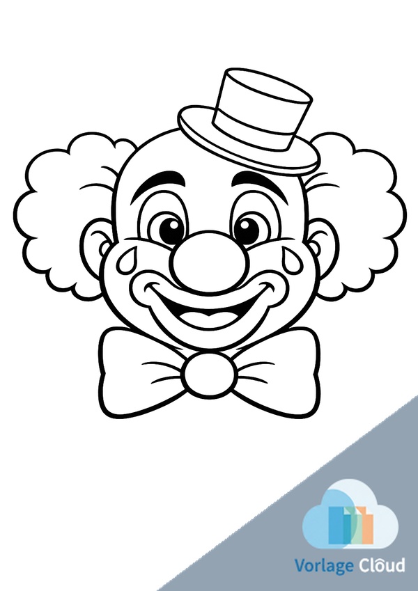 clowngesicht ausmlabild zum ausmalen