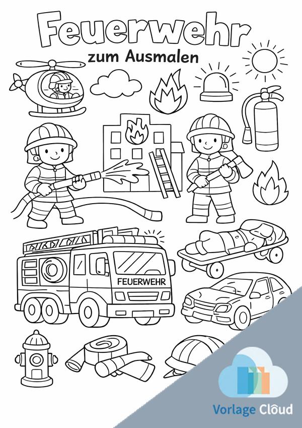 feuerwehr ausmalbilder zum ausdrucken