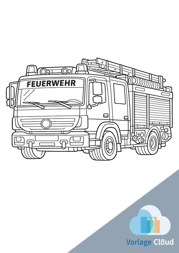 feuerwehrauto ausmalbilder
