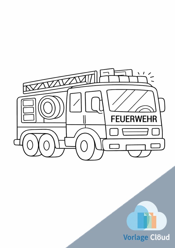 feuerwehrauto zum ausmalen kostenlos