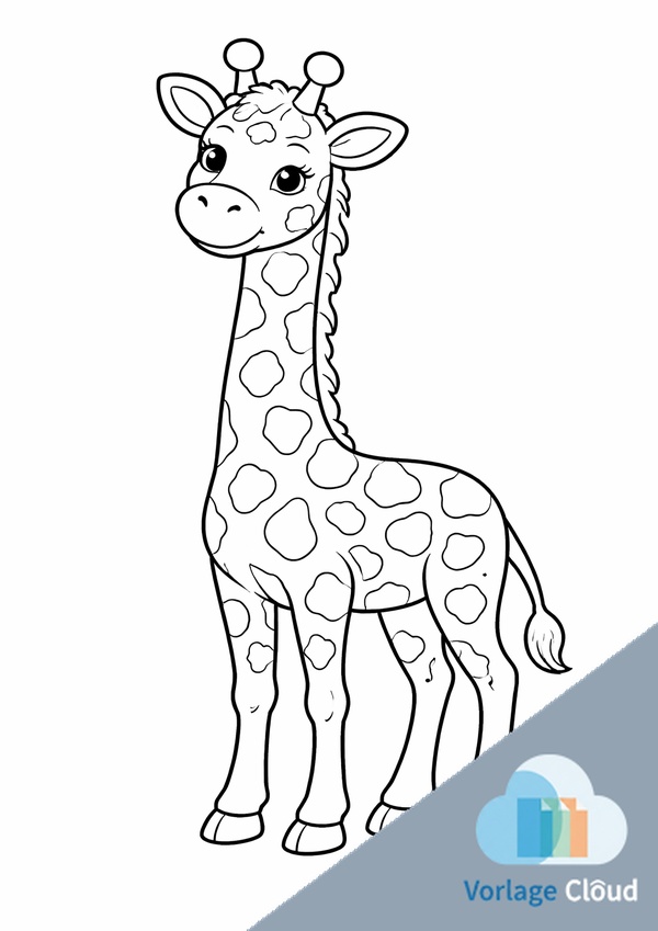 giraffe malvorlage