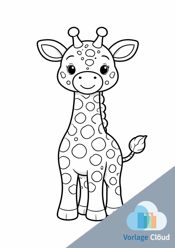 giraffe malvorlage zum ausdrucken