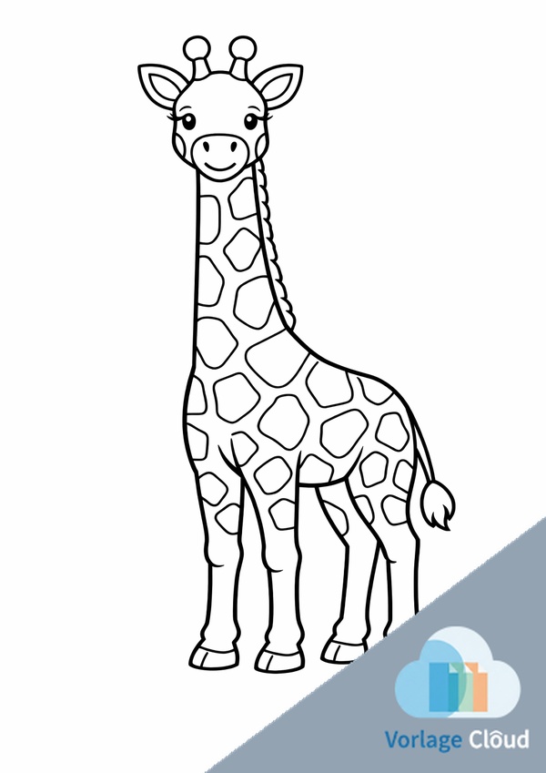 giraffe zum ausmalen kostenlos
