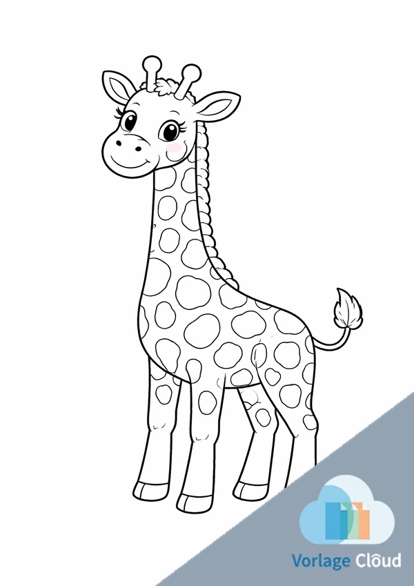 Giraffen Ausmalbilder Einfach