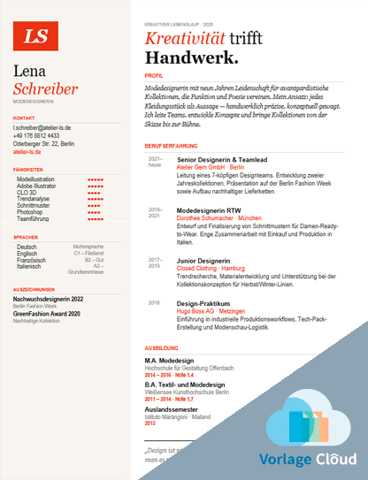 kreative lebensläufe
