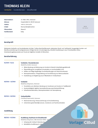lebenslauf bewerbungen als verkäuferin
