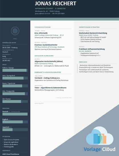 lebenslauf vorlage für ein schülerpraktikum
