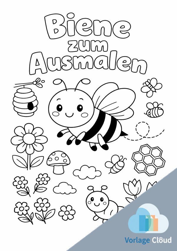 malvorlage biene biene zum ausmalen