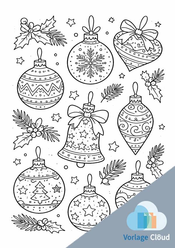 malvorlagen weihnachtskugel vorlage