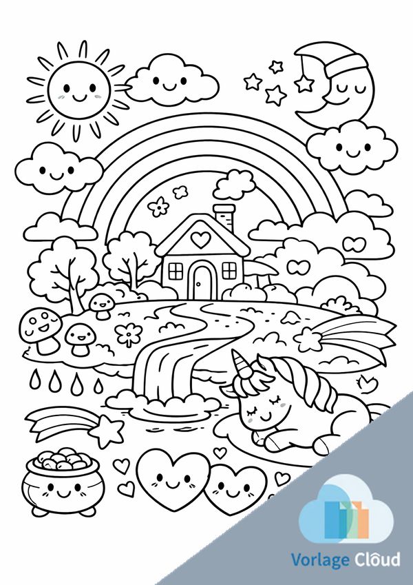 regenbogen zum ausmalen pdf gratis