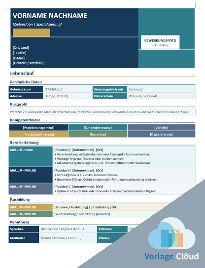 Tabellarischer Lebenslauf Word Vorlage Kostenlos