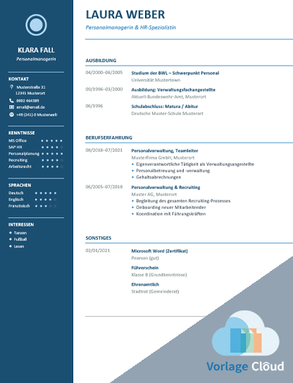 tabellarischer lebenslauf word vorlage