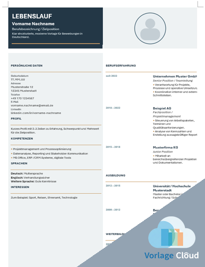 vorlage für lebenslauf kostenlos
