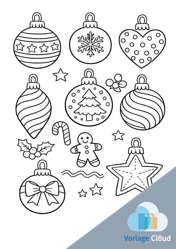 weihnachtskugel ausmalbilder