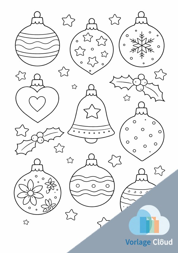 weihnachtskugeln zeichnungen