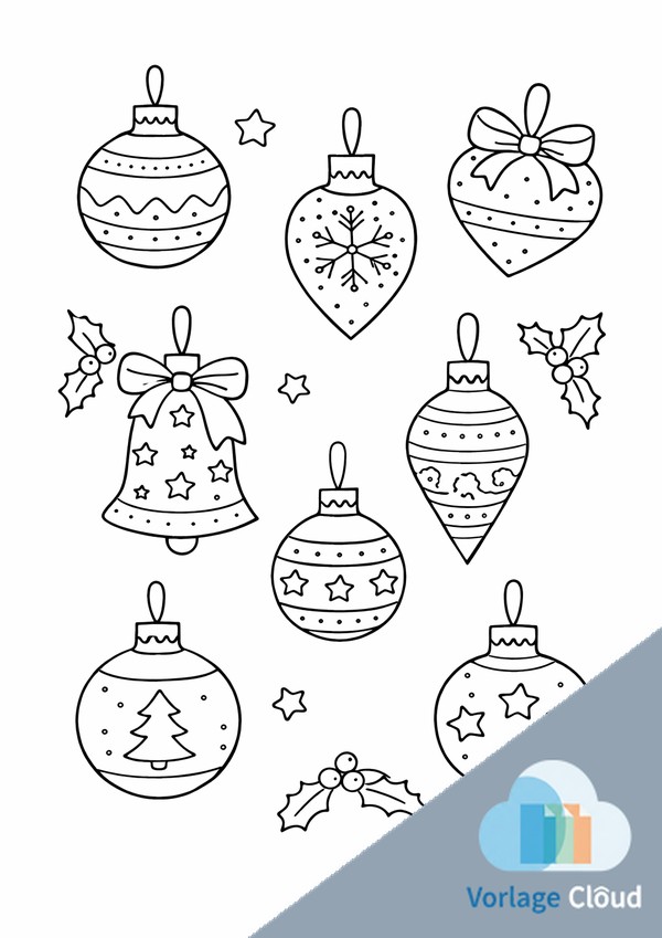 weihnachtskugeln zum ausdrucken