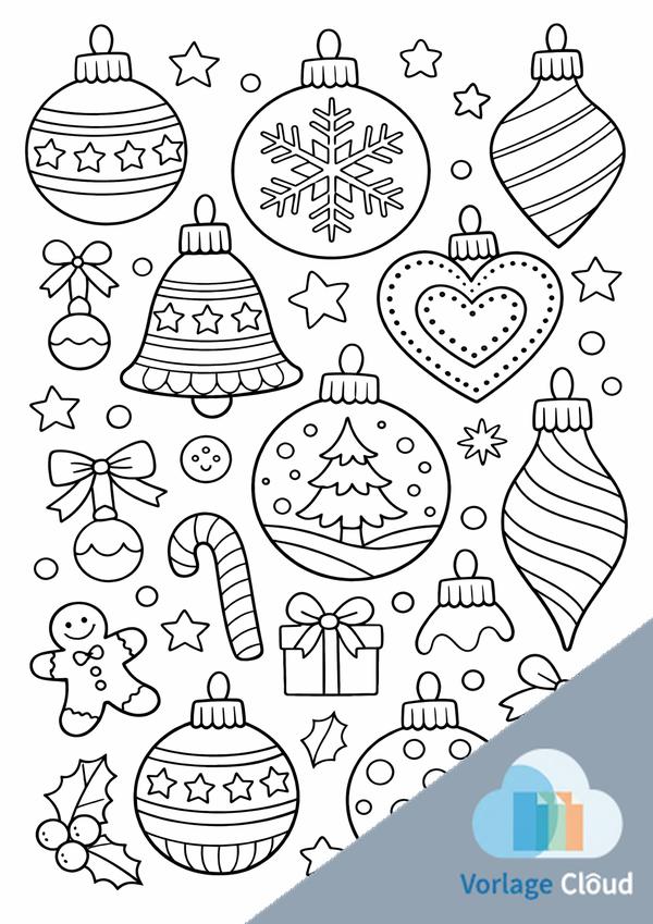 weihnachtskugeln zum ausmalen