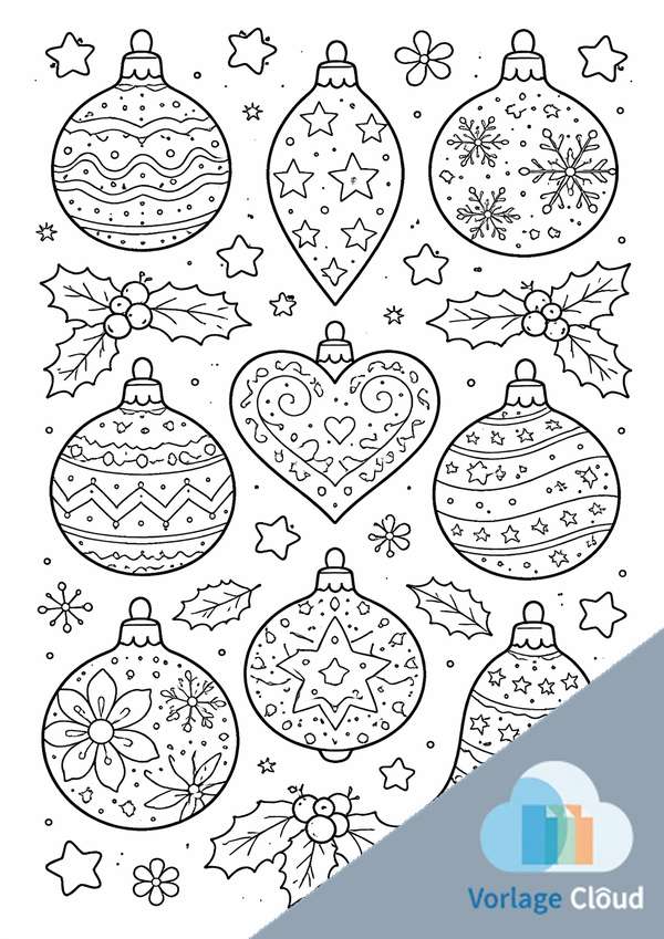 weihnachtskugeln zum bemalen kostenlos