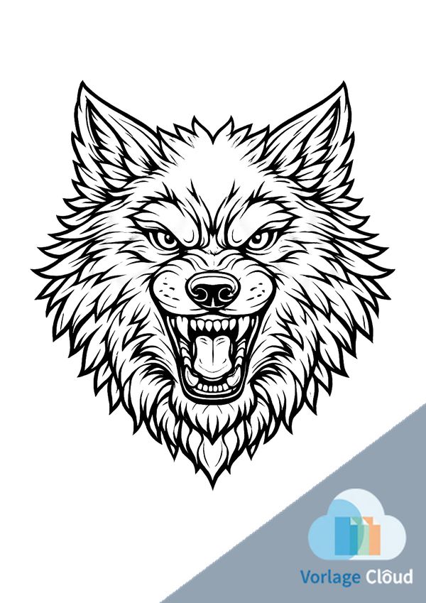 wolfs ausmalbild