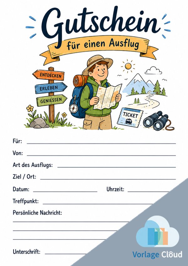 ausflug gutschein vorlage