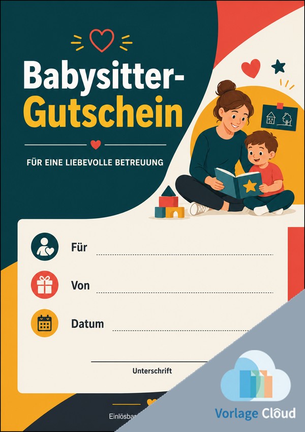babysitter gutschein zum herunterladen